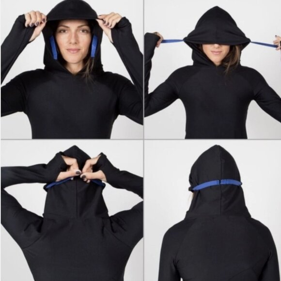 Betabrand Red Eye Hoodie Travel Dress Large EUC - Picture 3 of 7